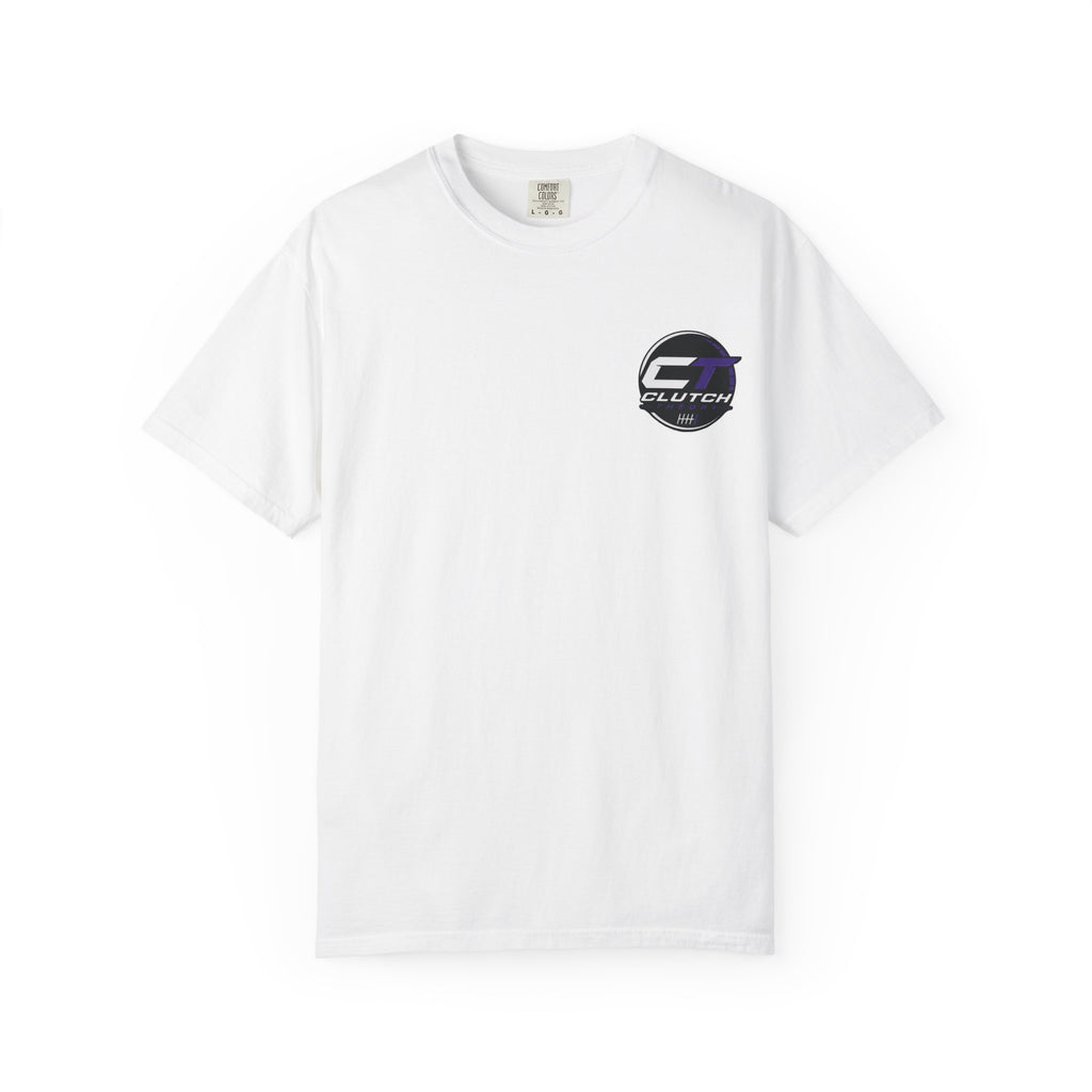 Boosted and Unbothered graphic T-shirt | Turbo Tire Smoke pocket logo